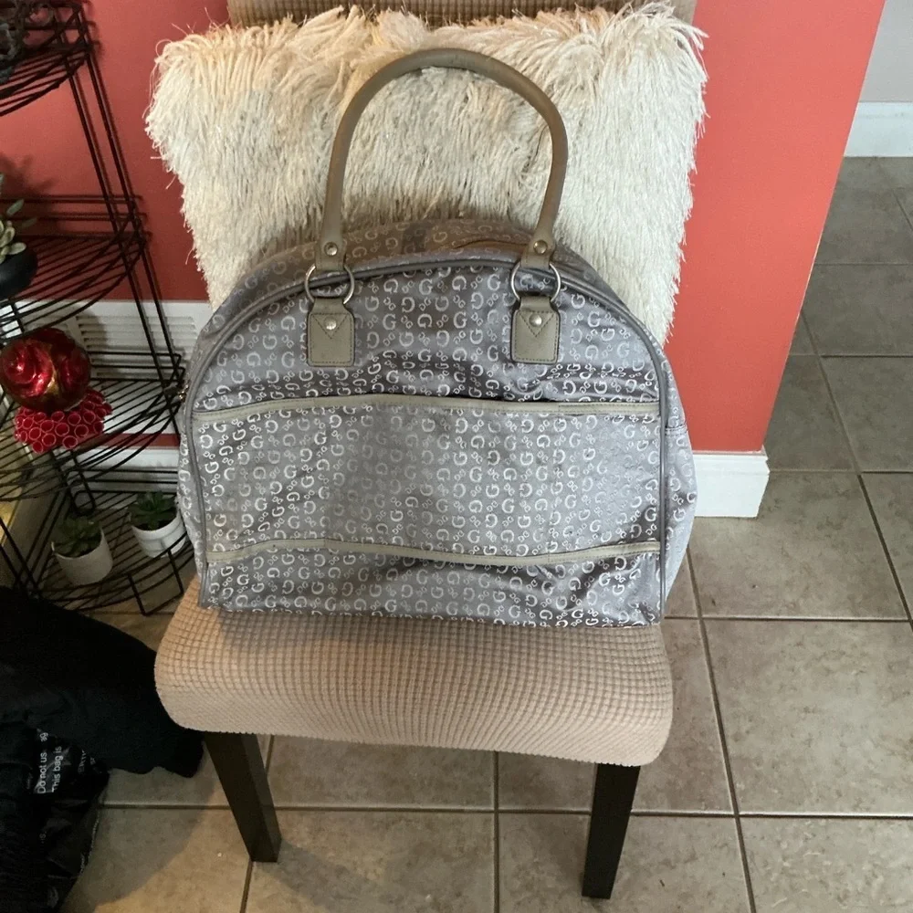 Guess Beige and Gray Travel Bag - Picture 4 of 7